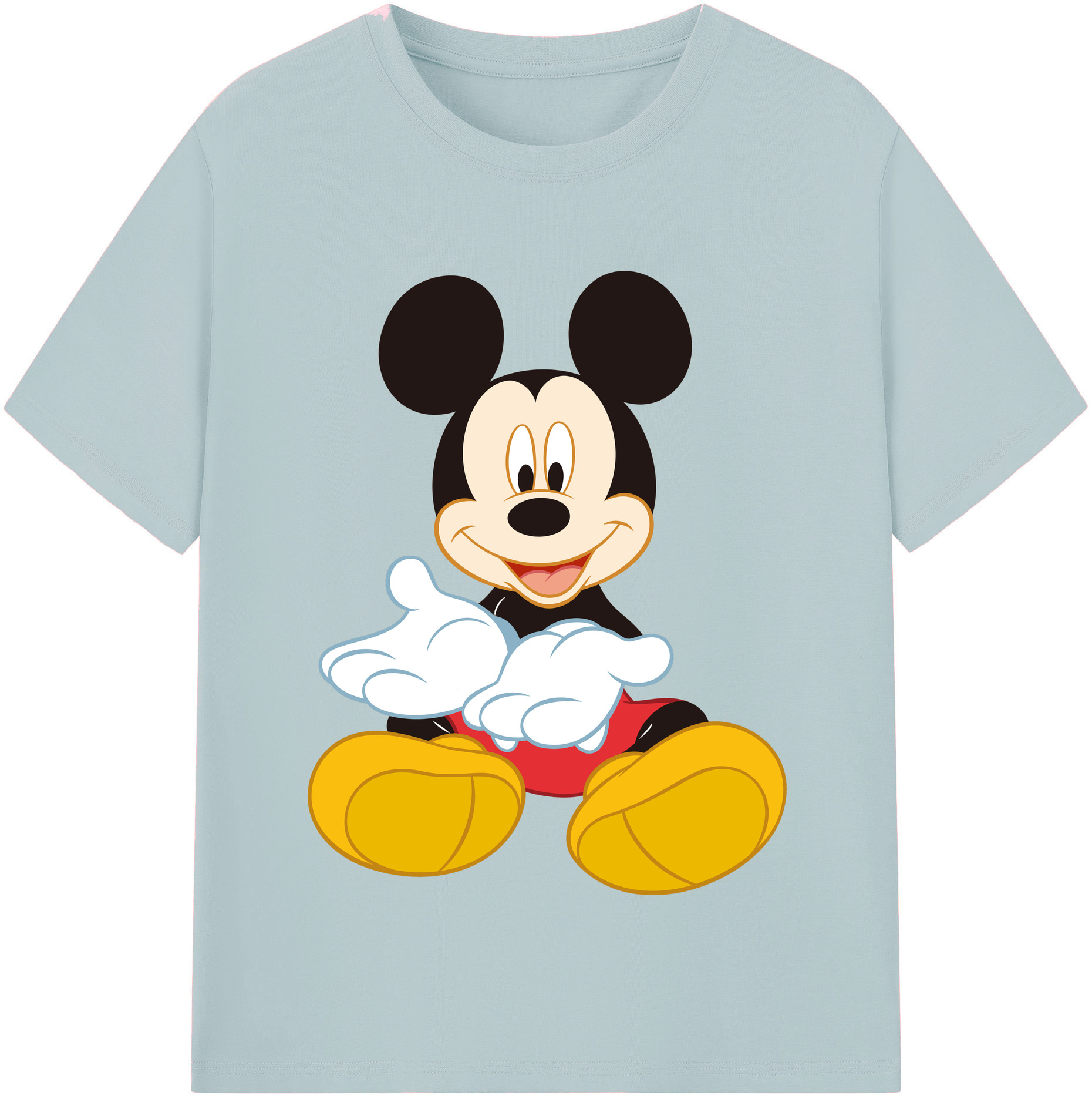 （画像用） ミッキーマウス Mickey Mouse 綿100％半袖Tシャツ（フロントプリント）